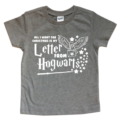 ALL I WANT FOR CHRISTMAS IS MY LETTER FROM HOGWARTS KIDS SHIRT