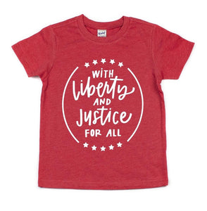 WITH LIBERTY & JUSTICE FOR ALL KIDS SHIRT