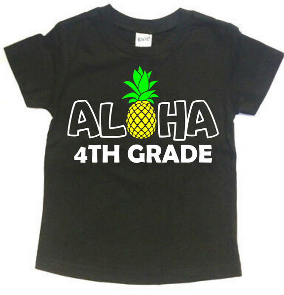 ALOHA 4TH GRADE KIDS SHIRT