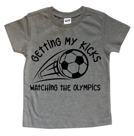 GETTING MY KICKS WATCHING THE OLYMPICS KIDS SHIRT