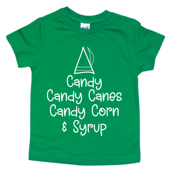 CANDY, CANDY CANES, CANDY CORN & SYRUP KIDS SHIRT