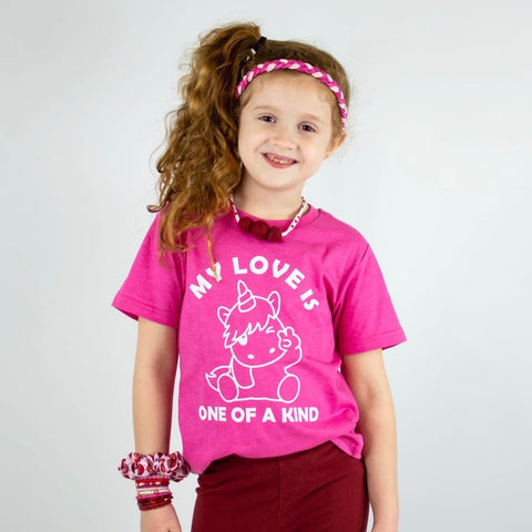 MY LOVE IS ONE OF A KIND KIDS SHIRT