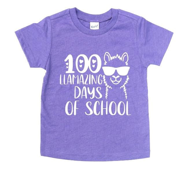 100 LLAMAZING DAYS OF SCHOOL KIDS SHIRT