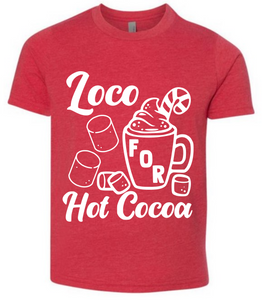 LOCO FOR HOT COCOA KIDS SHIRT