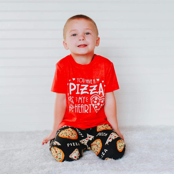 YOU HAVE A PIZZA MY HEART KIDS SHIRT